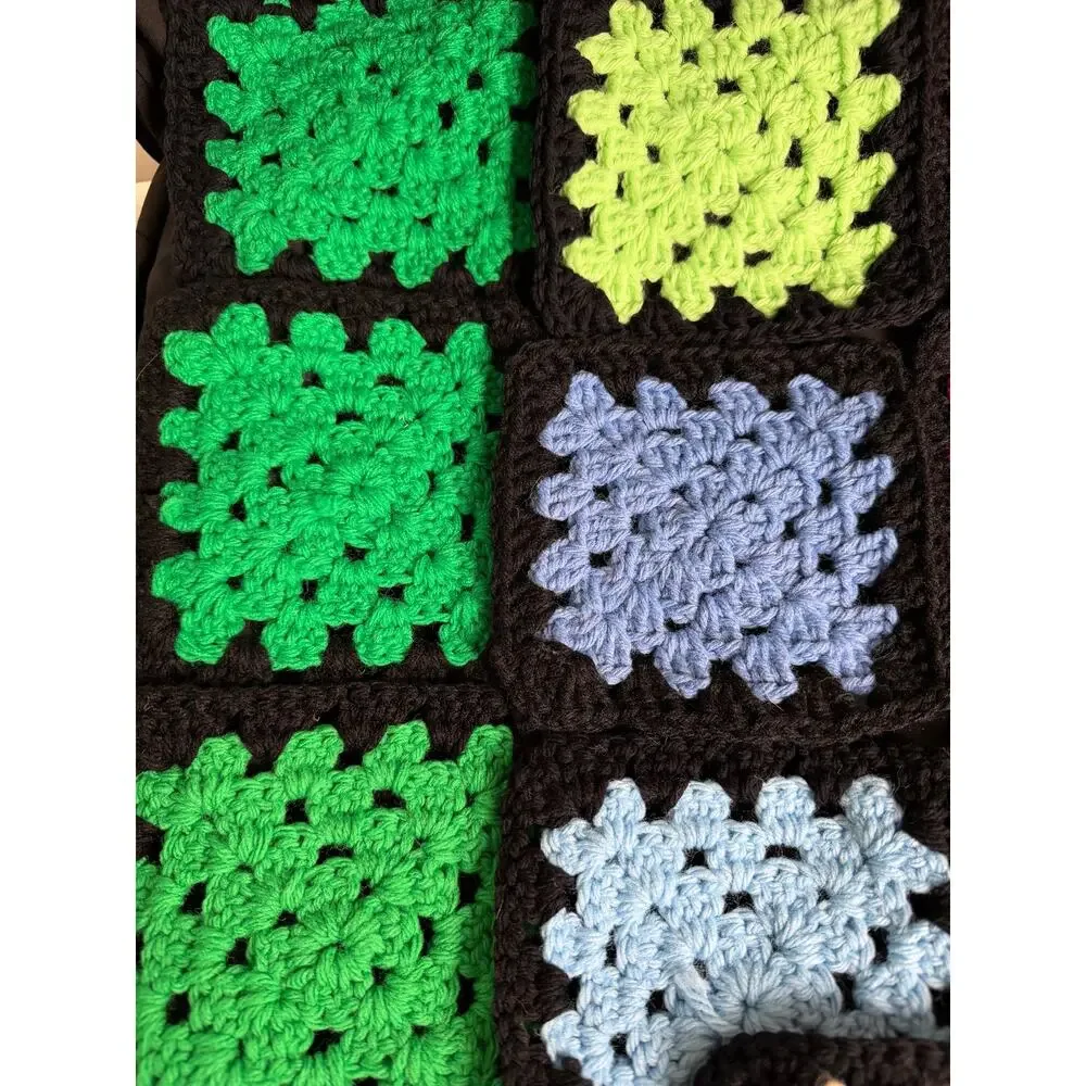 Vintage 1970s Granny Squares - Set of 17